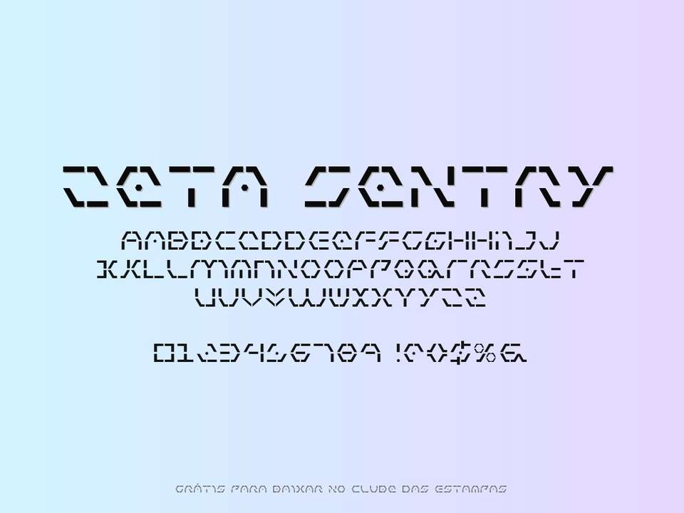 Fonte Zeta Sentry Grátis Para Baixar