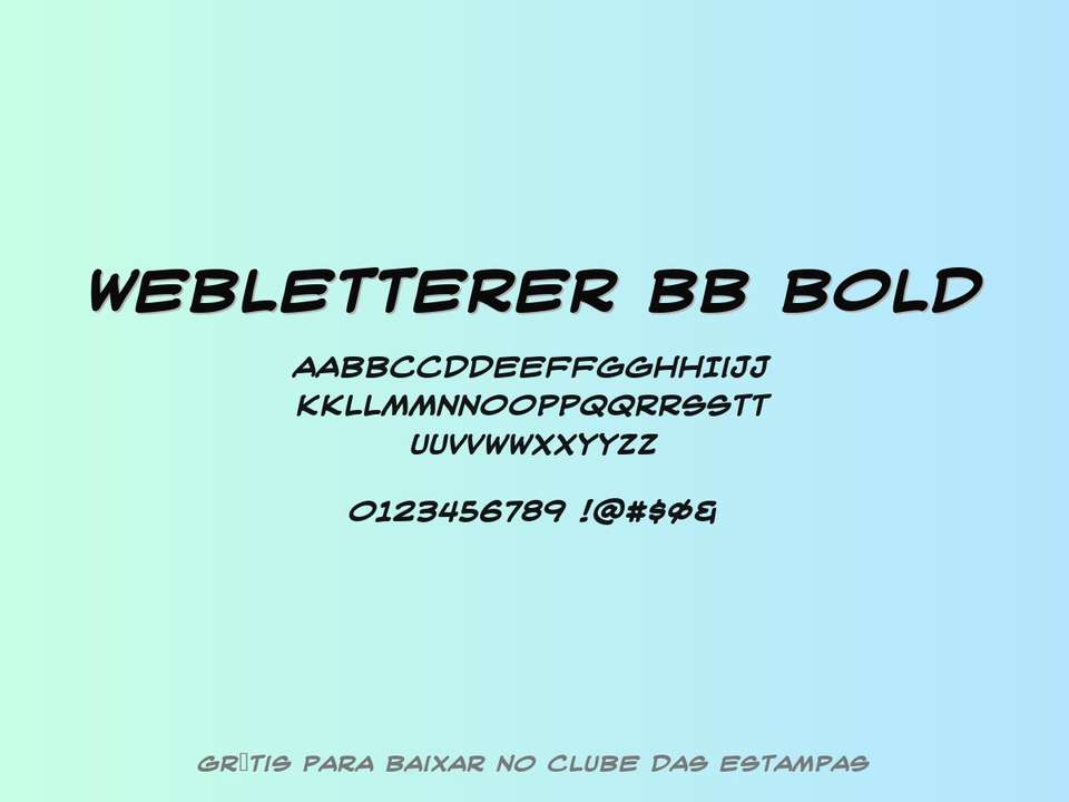 Fonte Webletterer Bb Bold Grátis Para Baixar