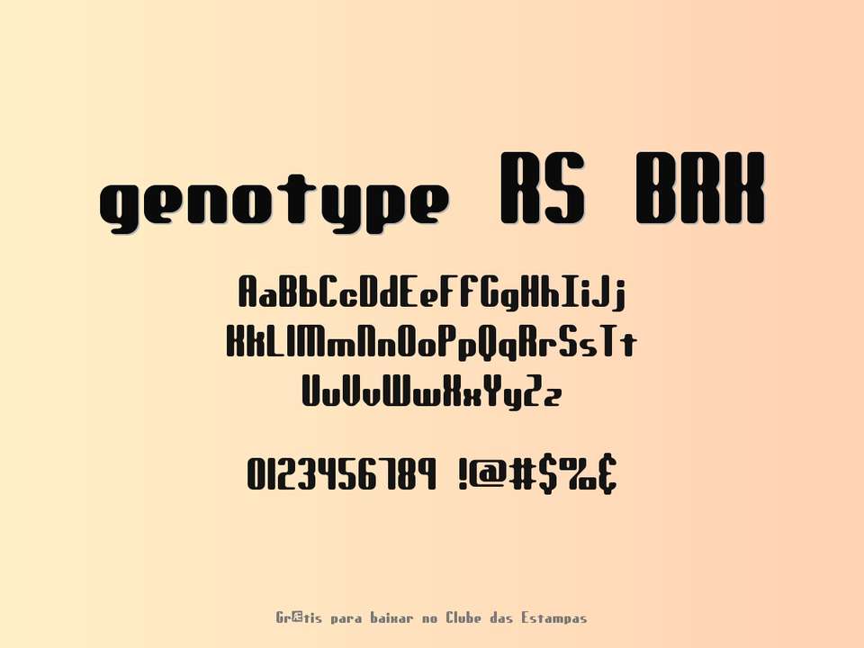 Fonte Genotype Rs Brk Grátis Para Baixar