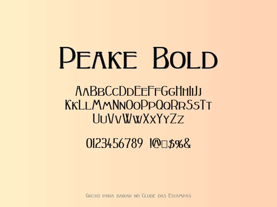 Fonte Peake Bold Grátis Para Baixar