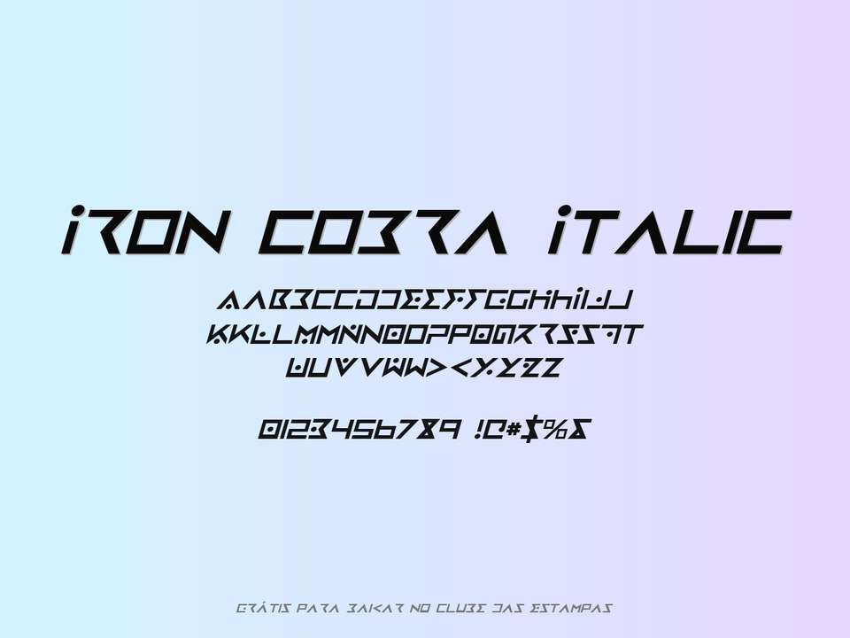 Fonte Iron Cobra Italic Grátis Para Baixar