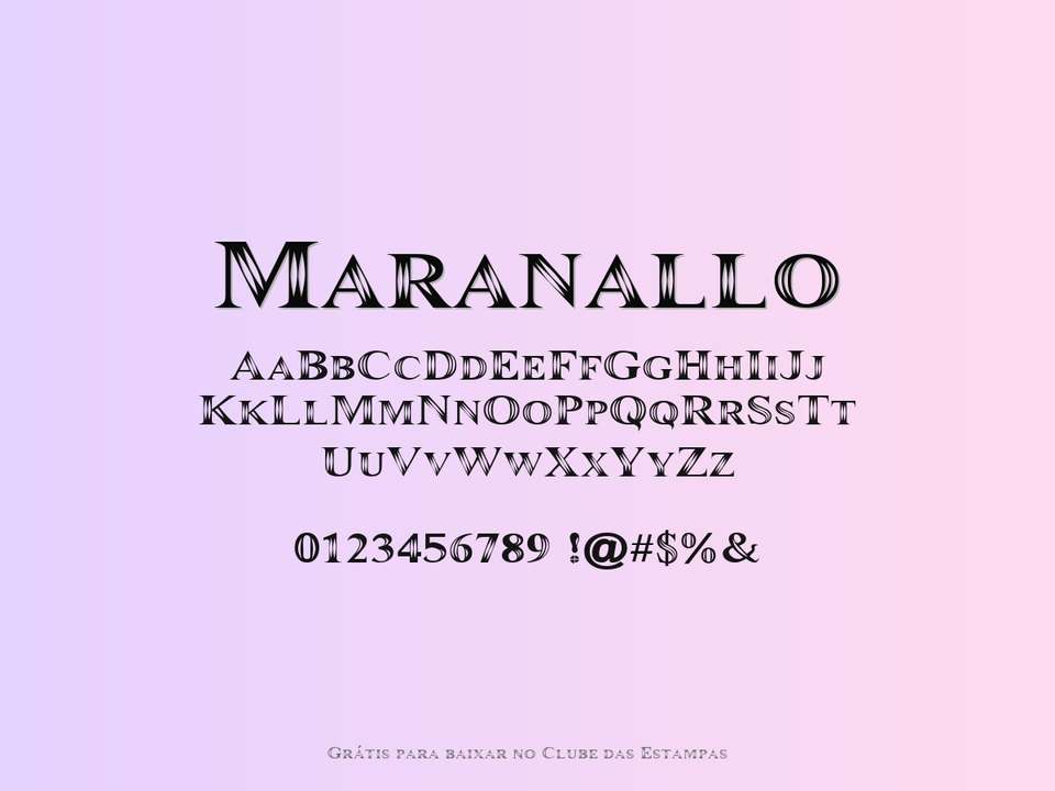 Fonte Maranallo Grátis Para Baixar
