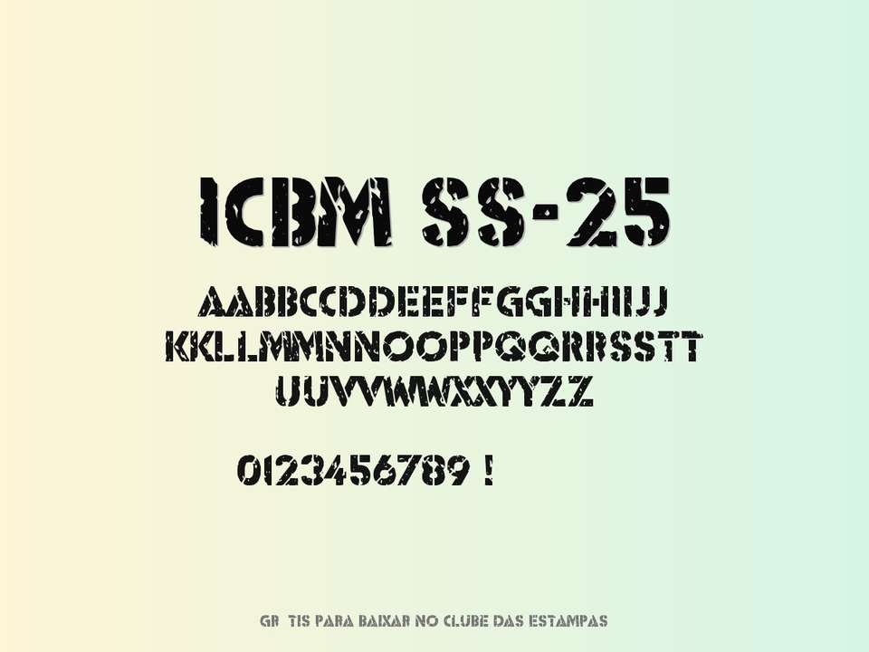 Fonte Icbm Ss 25 Grátis Para Baixar