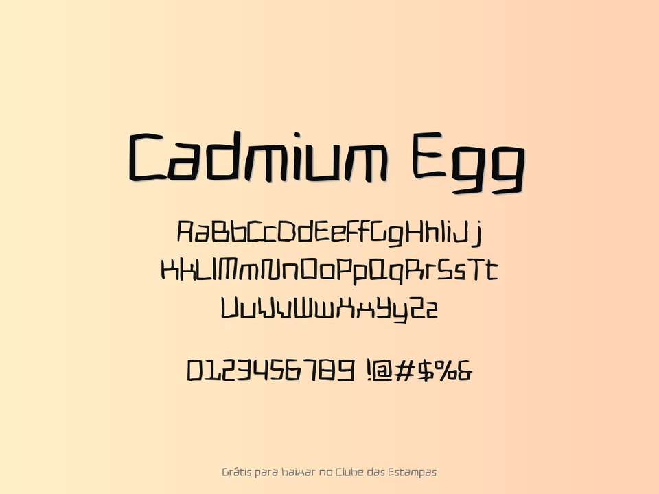 Fonte Cadmium Egg Grátis Para Baixar