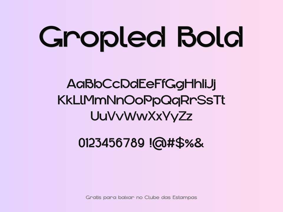 Fonte Gropled Bold Grátis Para Baixar