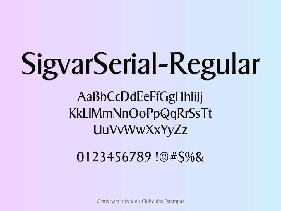 Fonte Sigvarserial Regular Grátis Para Baixar