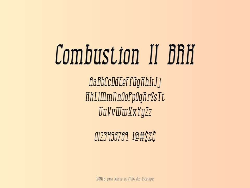 Fonte Combustion Ii Brk Grátis Para Baixar