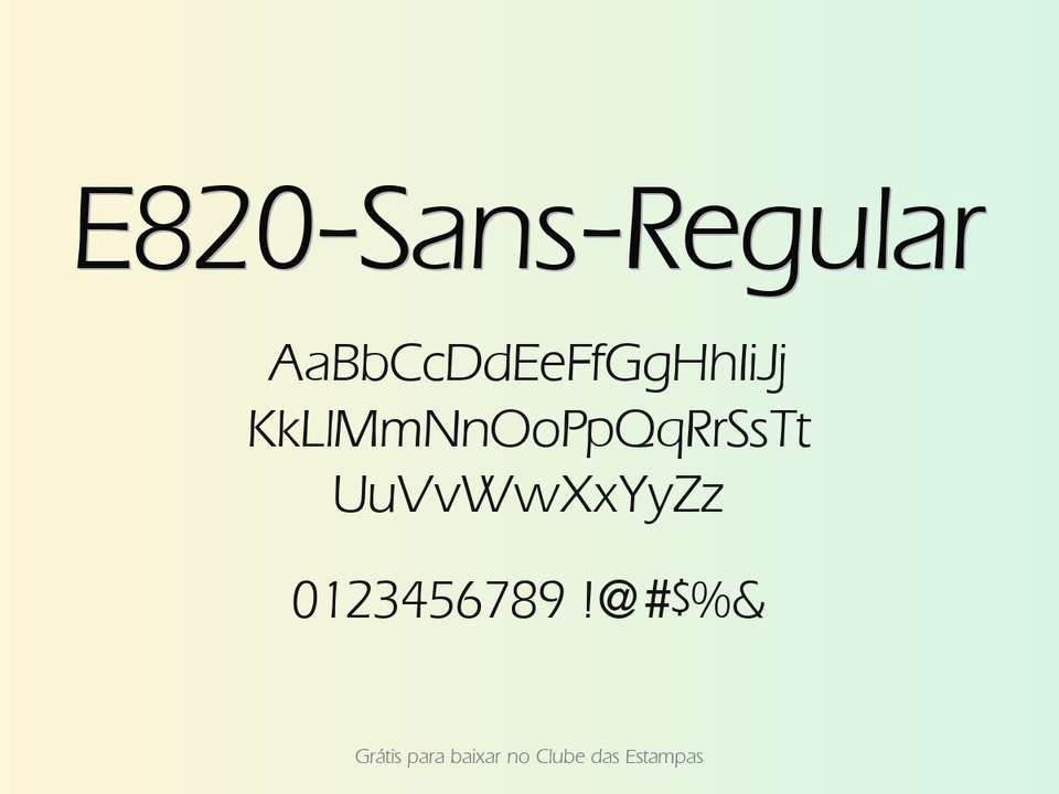 Fonte E820 Sans Regular Grátis Para Baixar