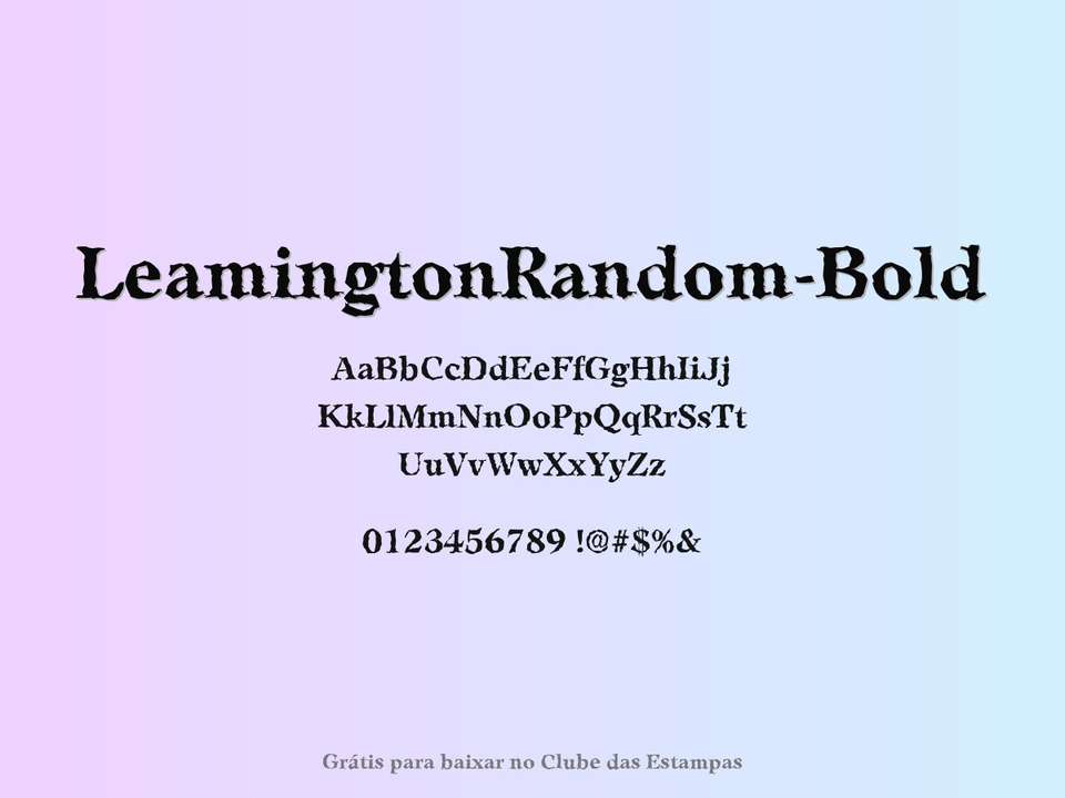Fonte Leamingtonrandom Bold Grátis Para Baixar