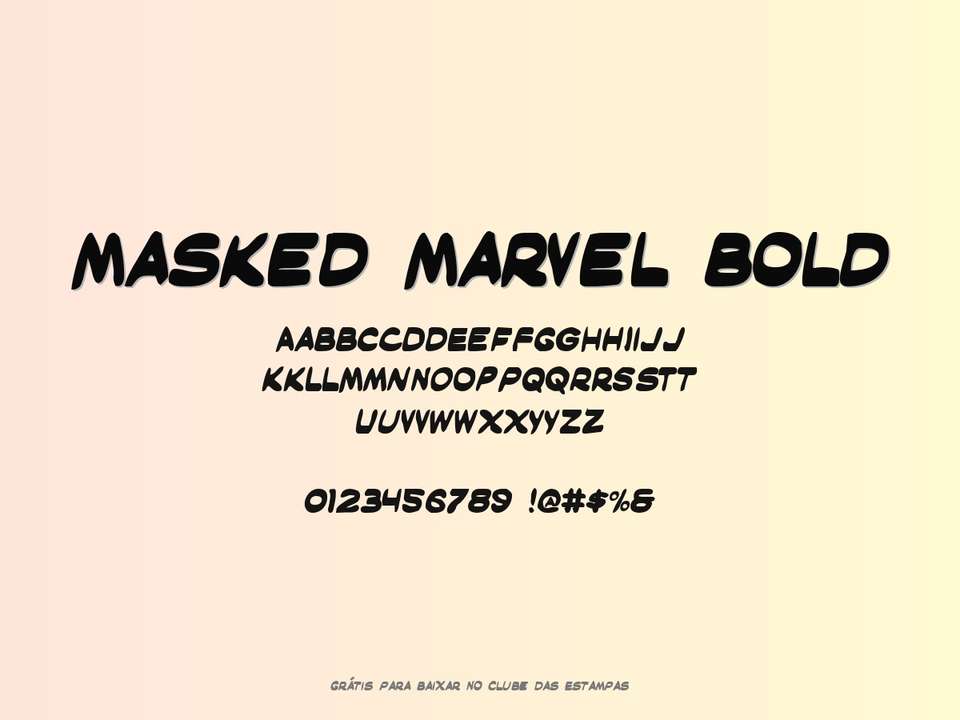 Fonte Masked Marvel Bold Grátis Para Baixar