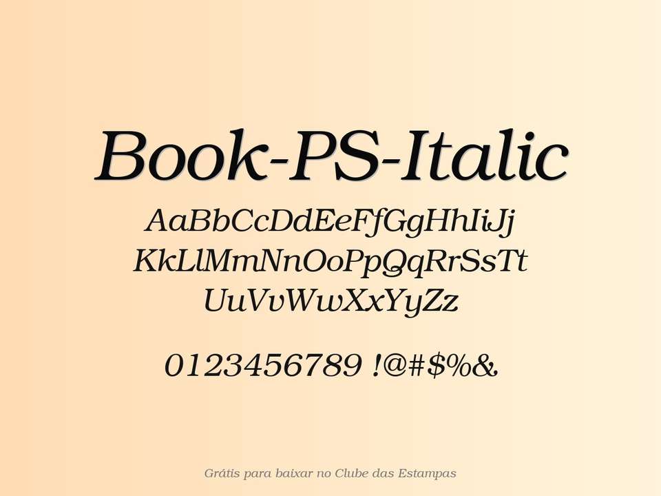 Fonte Book Ps Italic Grátis Para Baixar