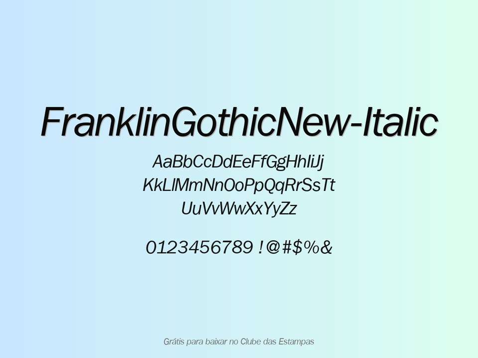 Fonte Franklingothicnew Italic Grátis Para Baixar