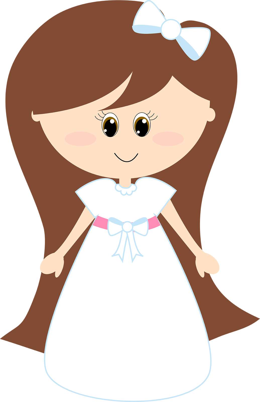 Desenho De Menina Com Vestido Personagem Png Grátis Para Baixar