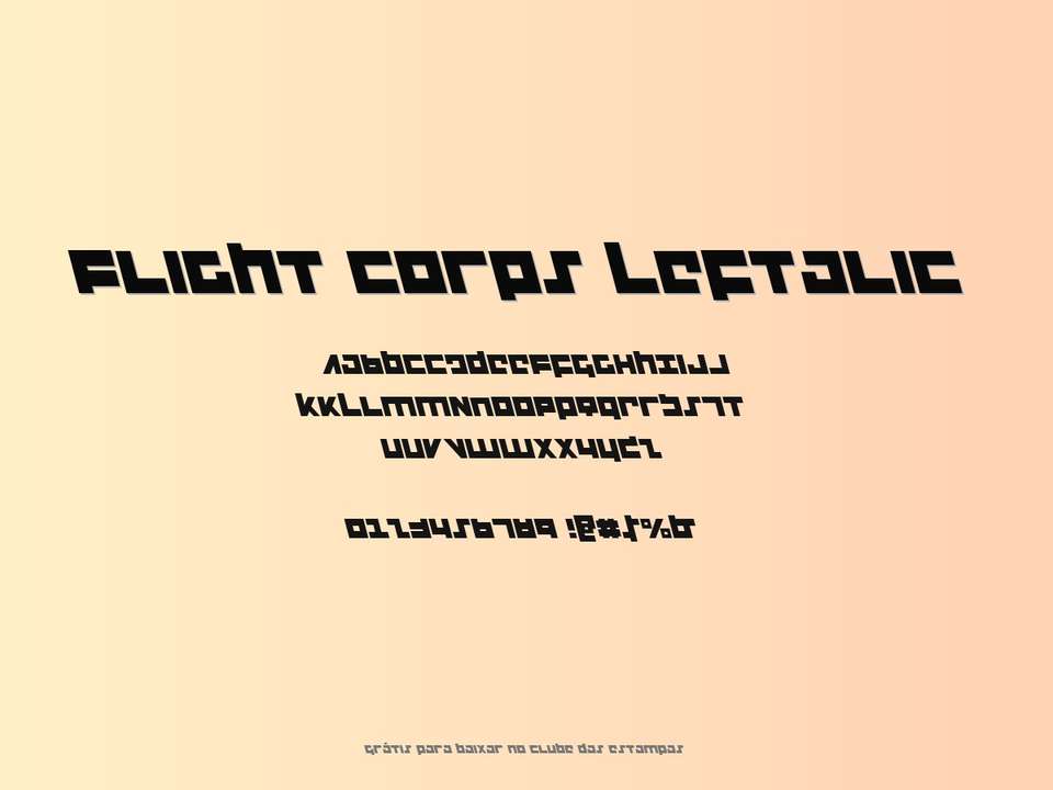 Fonte Flight Corps Leftalic Grátis Para Baixar
