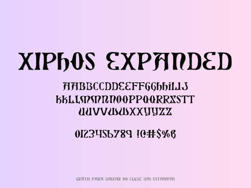 Fonte Xiphos Expanded Grátis Para Baixar