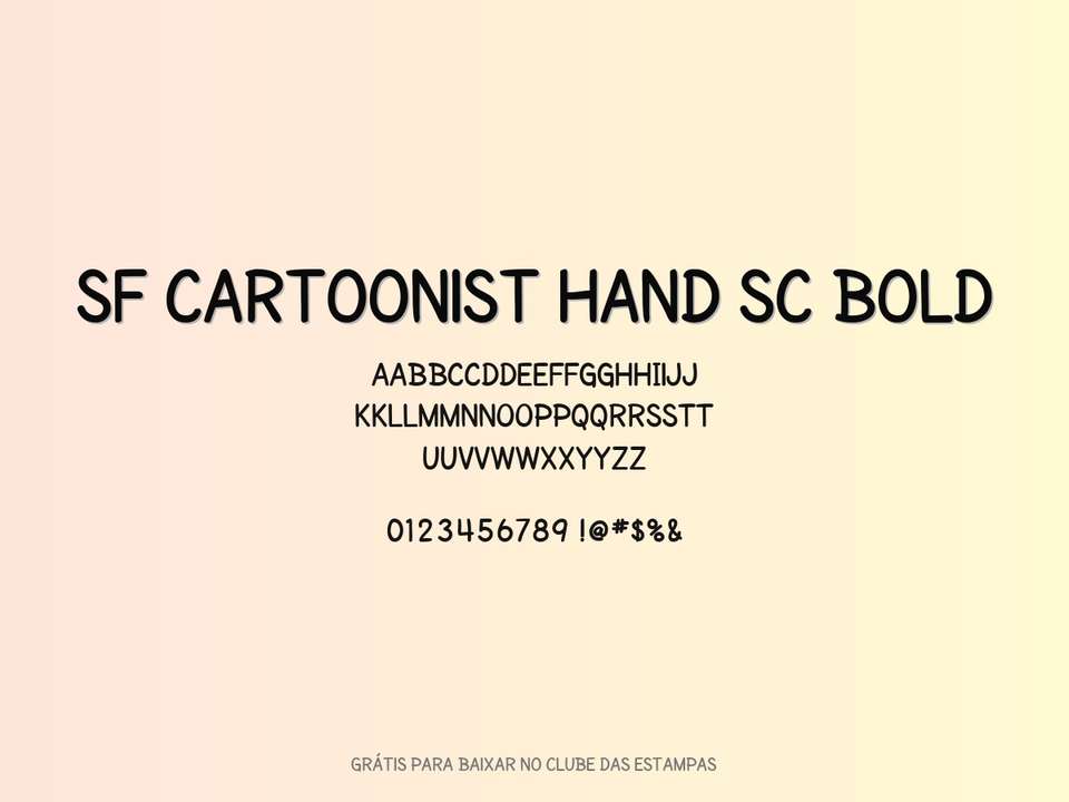 Fonte Sf Cartoonist Hand Sc Bold Grátis Para Baixar