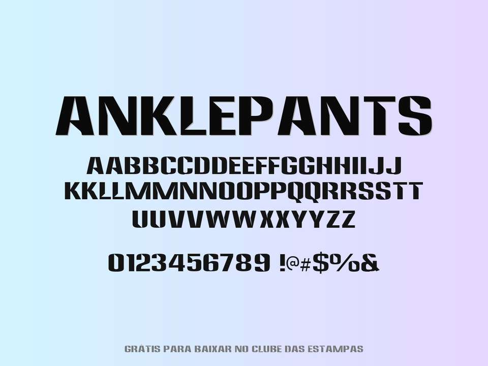 Fonte Anklepants Grátis Para Baixar
