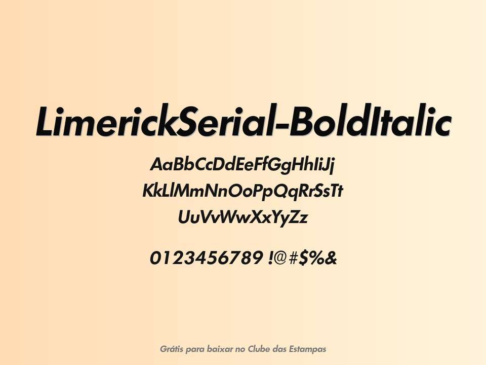Fonte Limerickserial Bolditalic Grátis Para Baixar