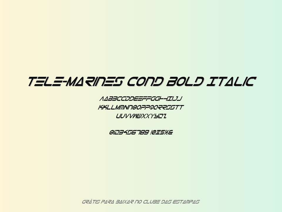 Fonte Tele Marines Cond Bold Italic Grátis Para Baixar