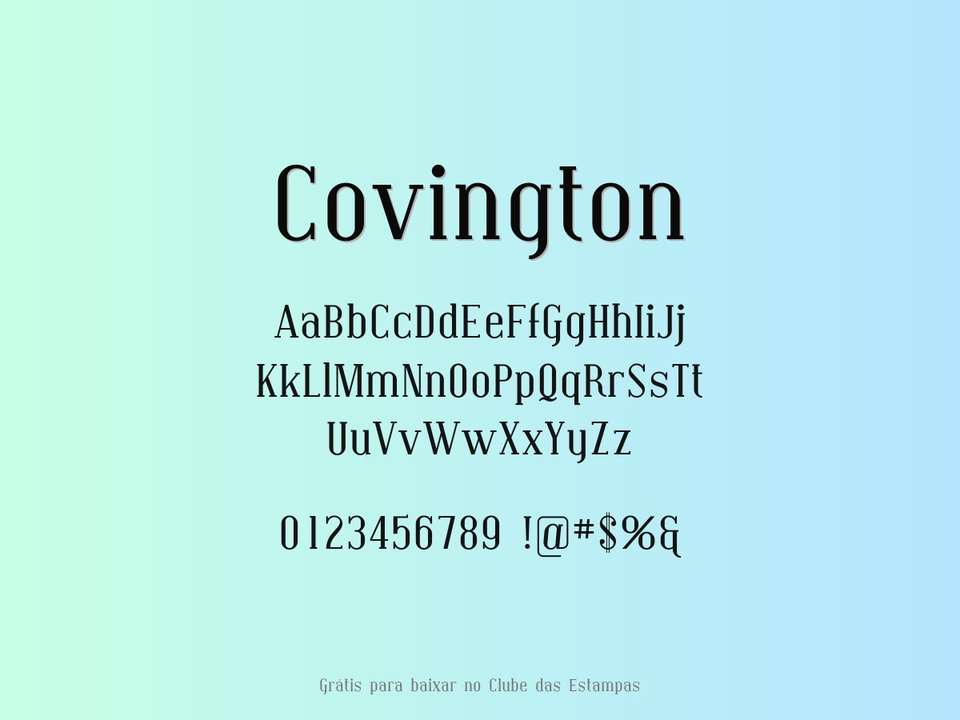 Fonte Covington Grátis Para Baixar