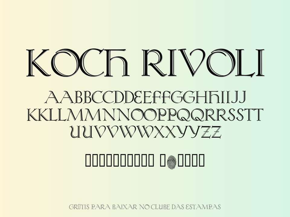 Fonte Koch Rivoli Grátis Para Baixar
