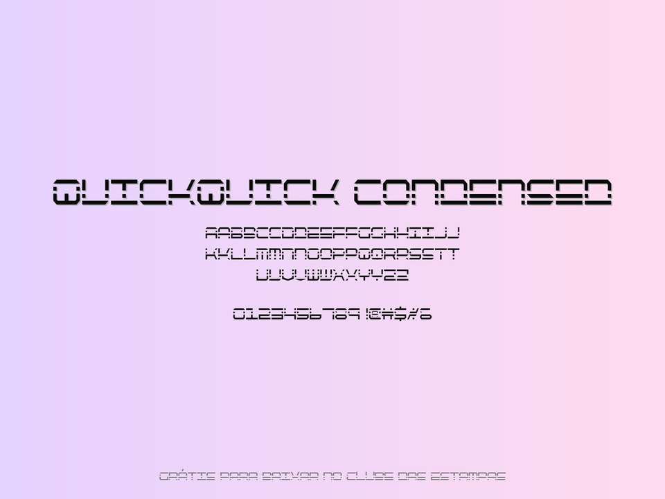 Fonte Quickquick Condensed Grátis Para Baixar