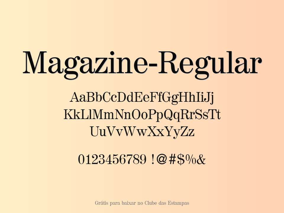 Fonte Magazine Regular Grátis Para Baixar