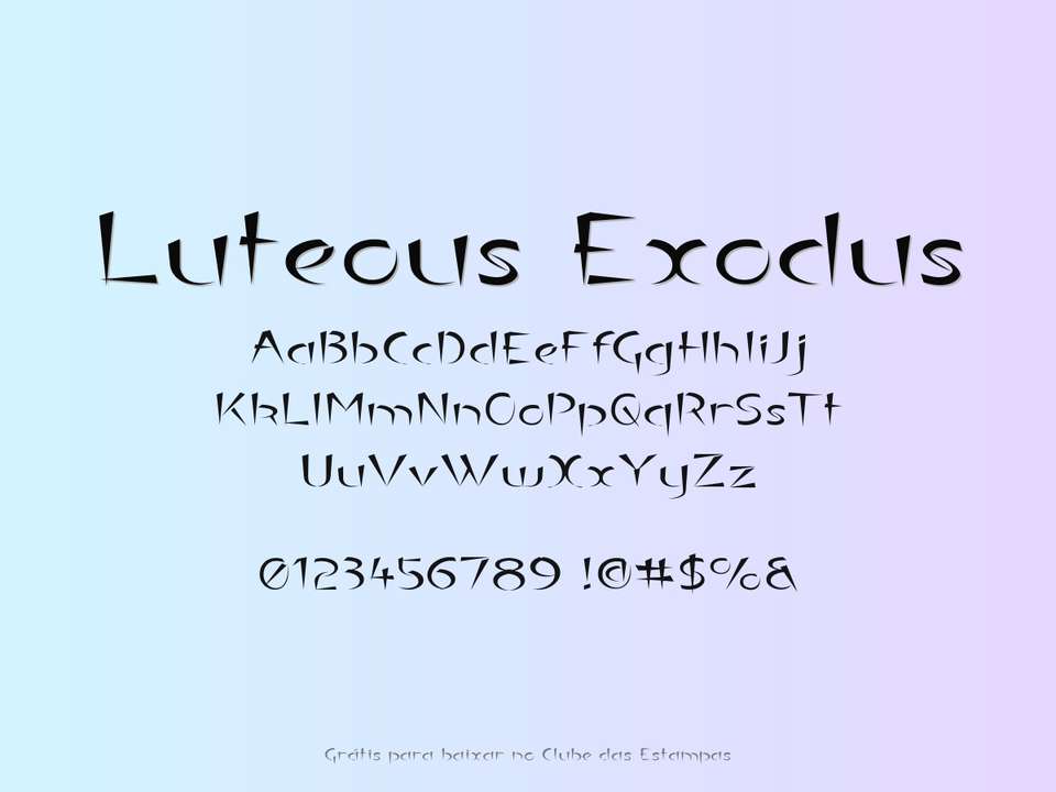 Fonte Luteous Exodus Grátis Para Baixar