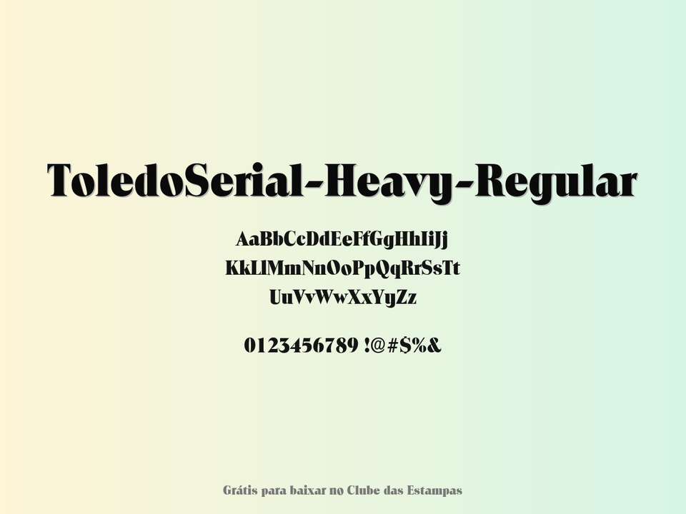 Fonte Toledoserial Heavy Regular Grátis Para Baixar