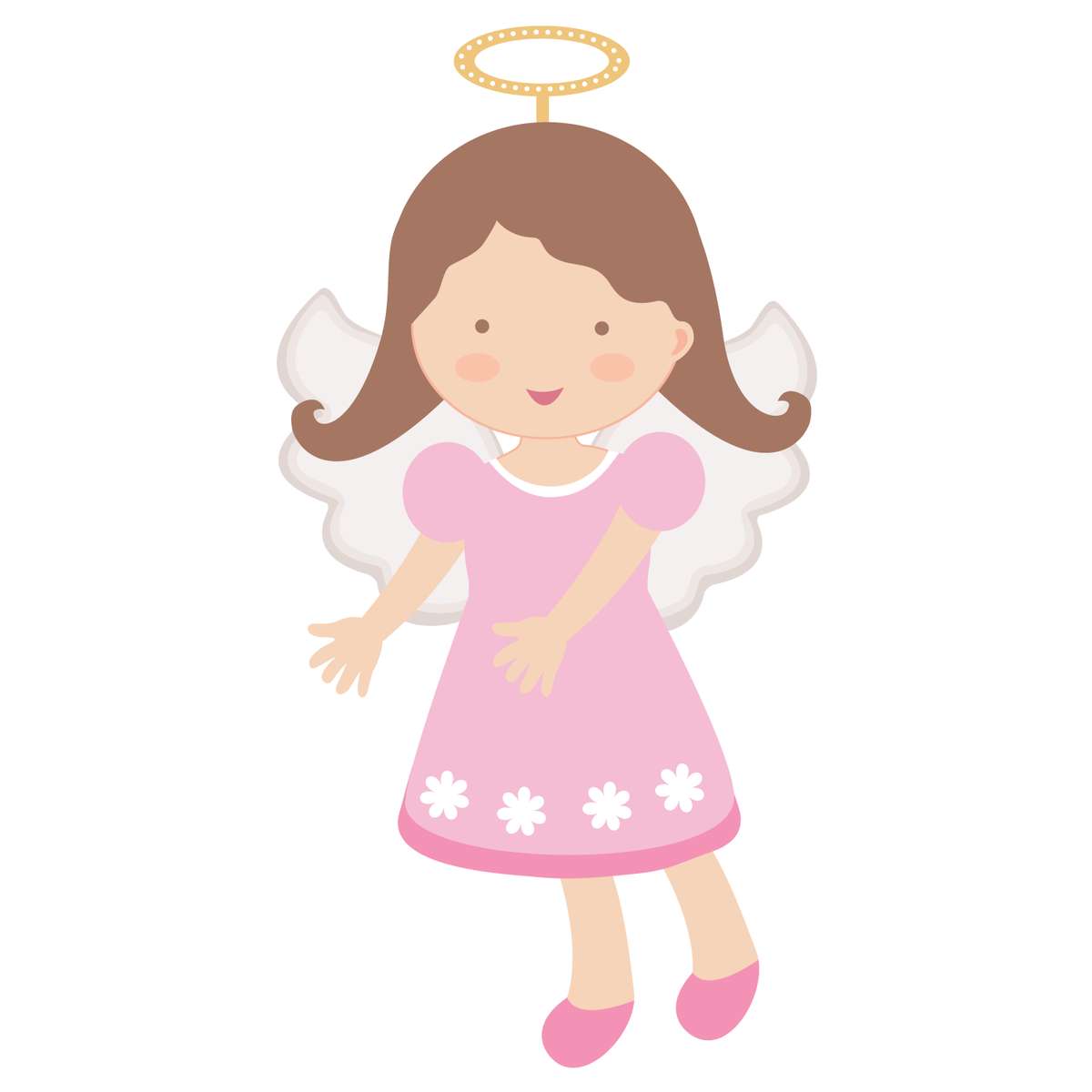 Anjo Cartoon Em Vestido Rosa Anjo Fantasia Png Grátis Para Baixar