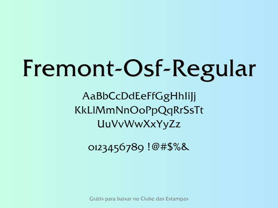 Fonte Fremont Osf Regular Grátis Para Baixar