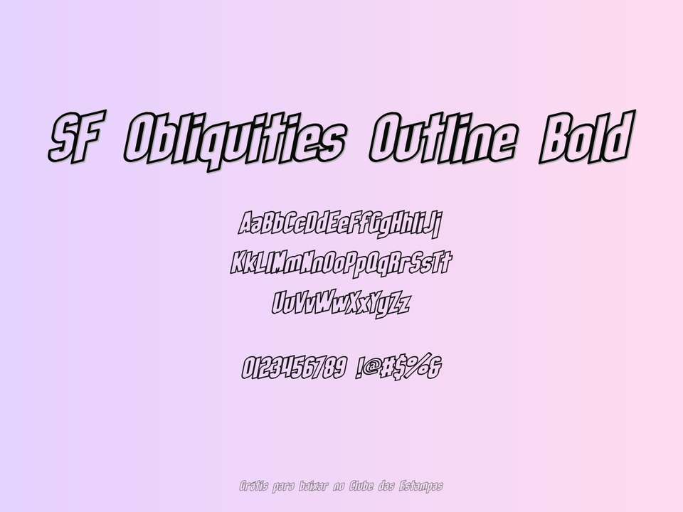 Fonte Sf Obliquities Outline Bold Grátis Para Baixar