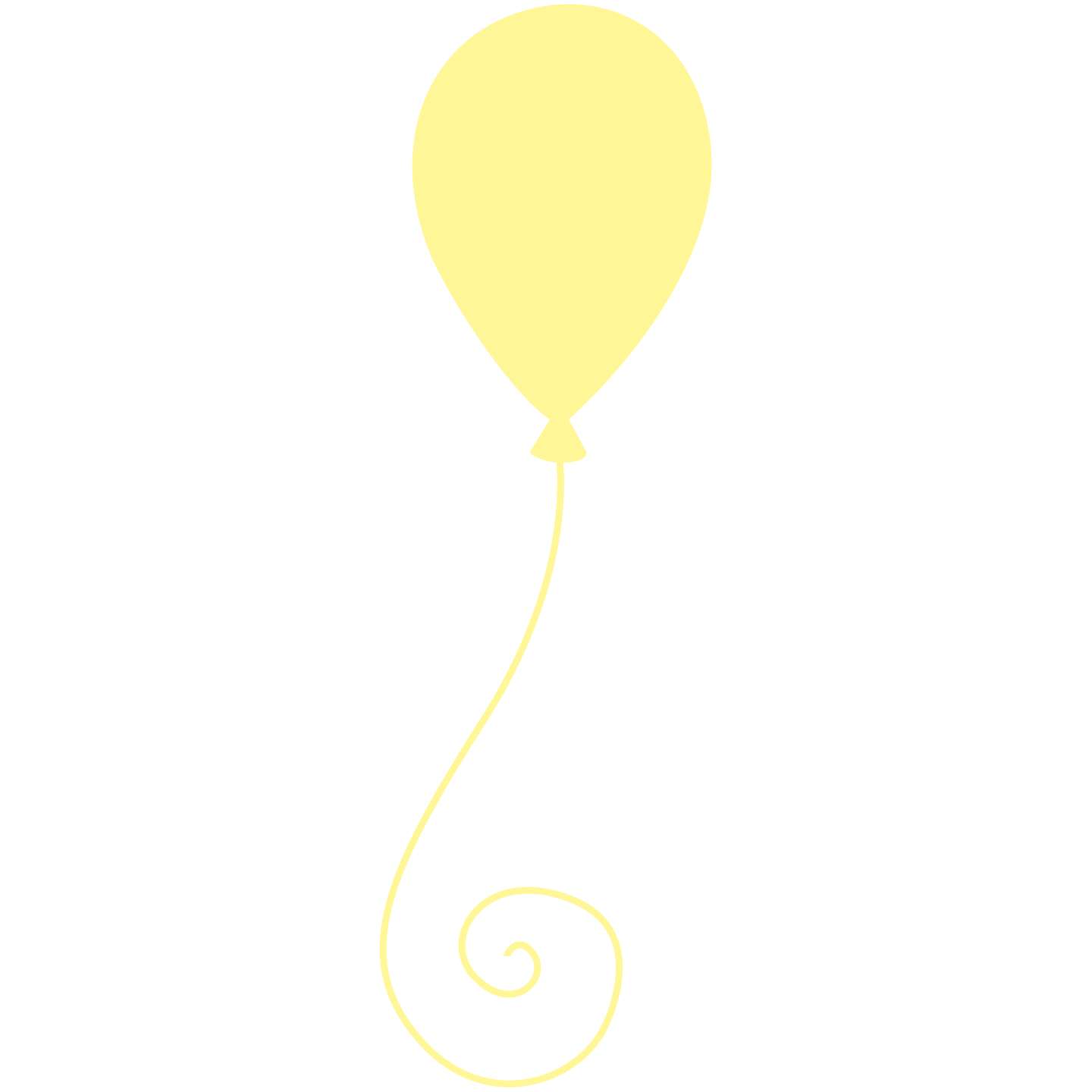 Balão Amarelo E Cordão Festas Png Grátis Para Baixar
