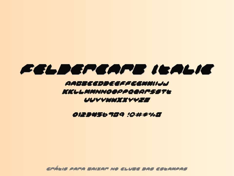 Fonte Feldercarb Italic Grátis Para Baixar