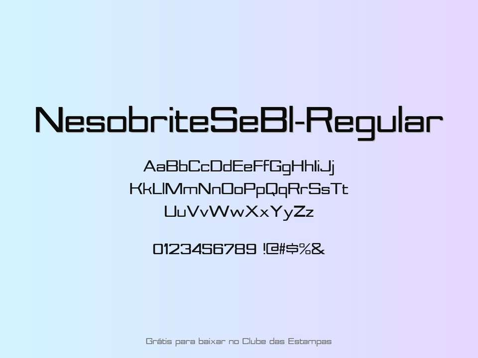 Fonte Nesobritesebl Regular Grátis Para Baixar