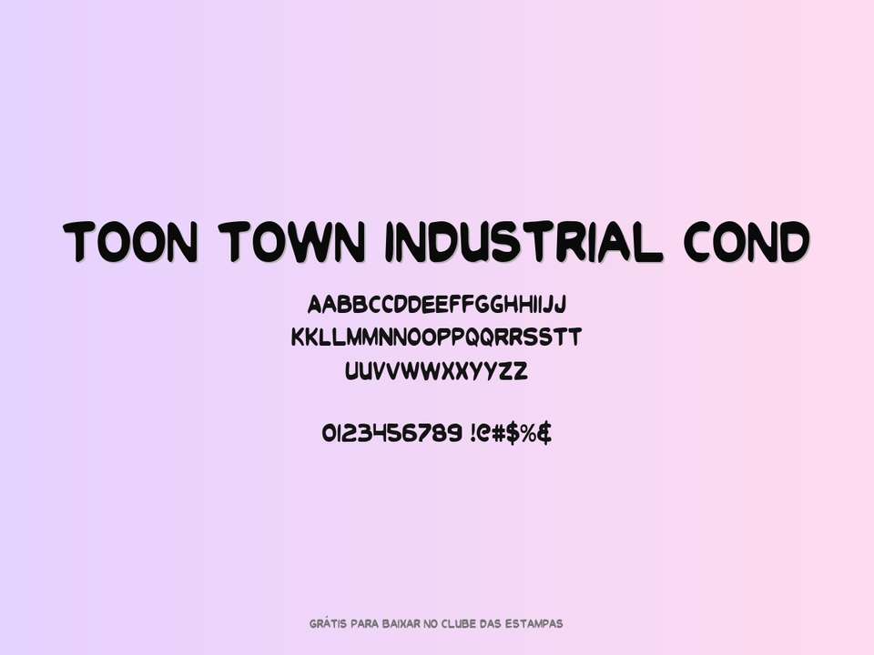 Fonte Toon Town Industrial Cond Grátis Para Baixar