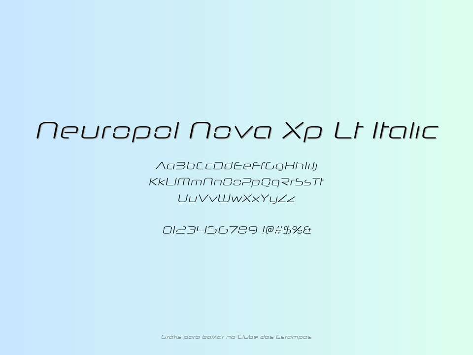 Fonte Neuropol Nova Xp Lt Italic Grátis Para Baixar