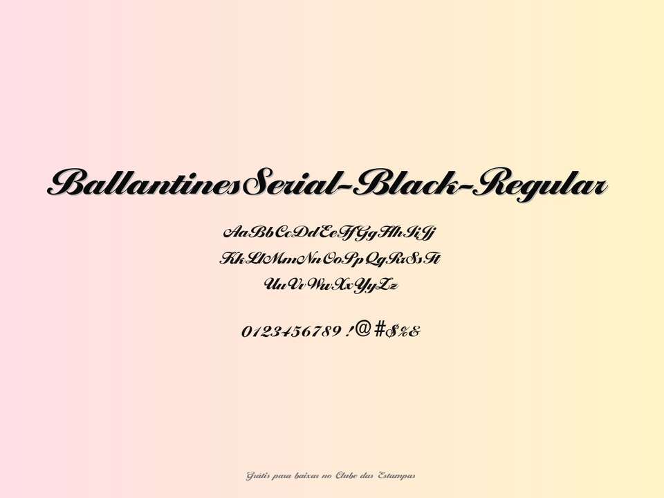 Fonte Ballantinesserial Black Regular Grátis Para Baixar