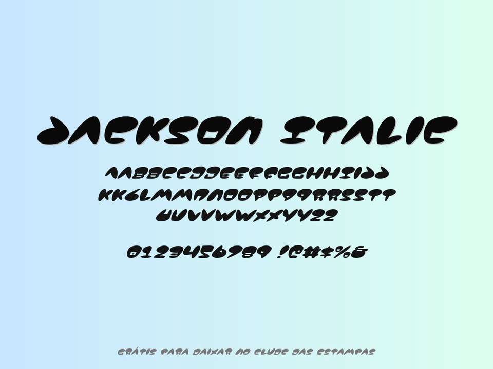 Fonte Jackson Italic Grátis Para Baixar
