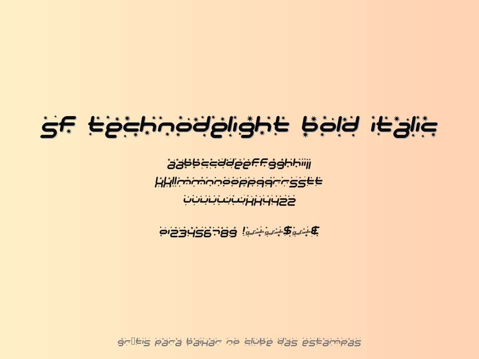 Fonte Sf Technodelight Bold Italic Grátis Para Baixar