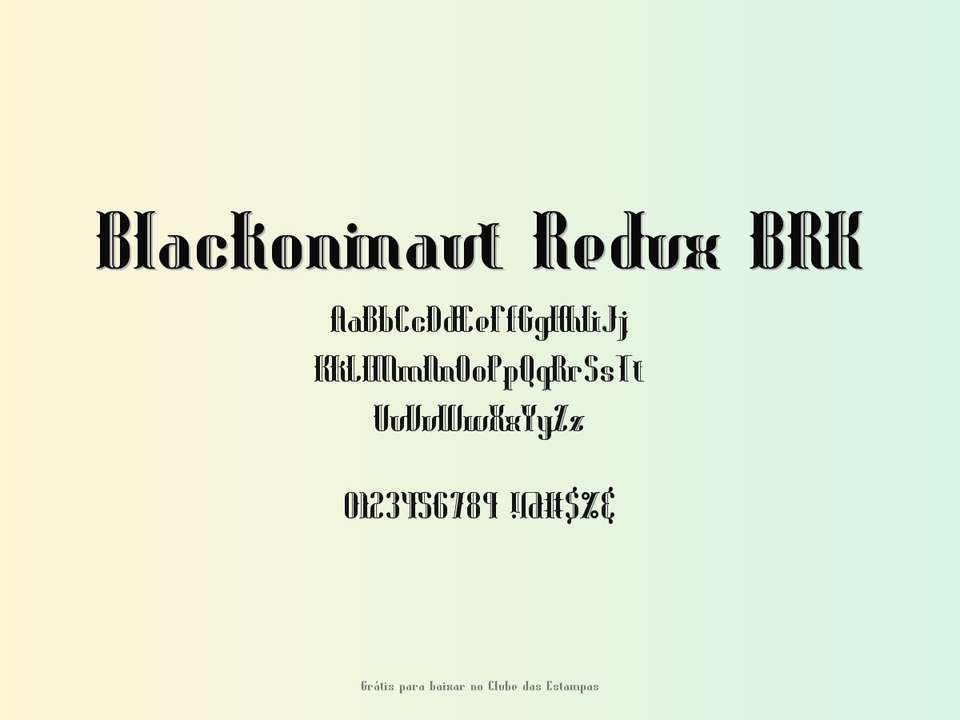 Fonte Blackoninaut Redux Brk Grátis Para Baixar