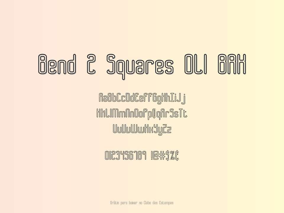 Fonte Bend 2 Squares Ol1 Brk Grátis Para Baixar