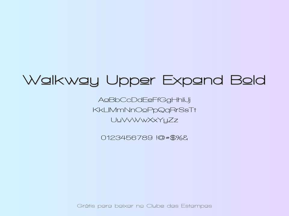 Fonte Walkway Upper Expand Bold Grátis Para Baixar