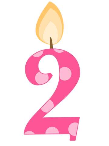 Elemento Numeral Aniversário Vela 2 Anos (3)