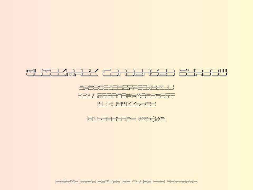 Fonte Quickmark Condensed Shadow Grátis Para Baixar