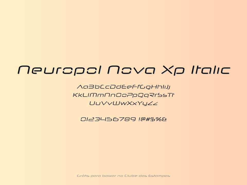 Fonte Neuropol Nova Xp Italic Grátis Para Baixar