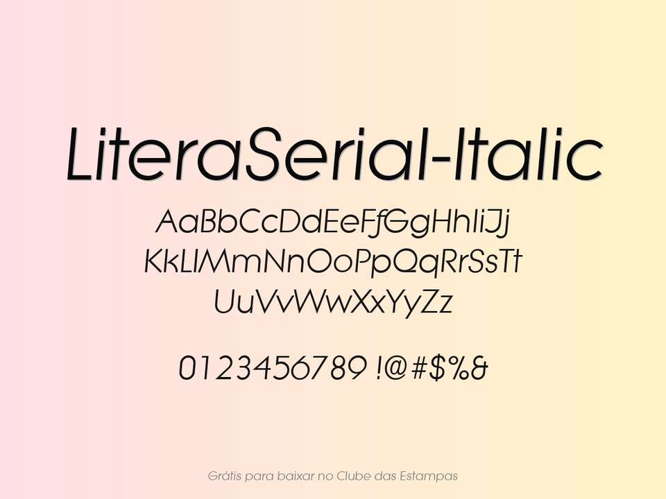 Fonte Literaserial Italic Grátis Para Baixar