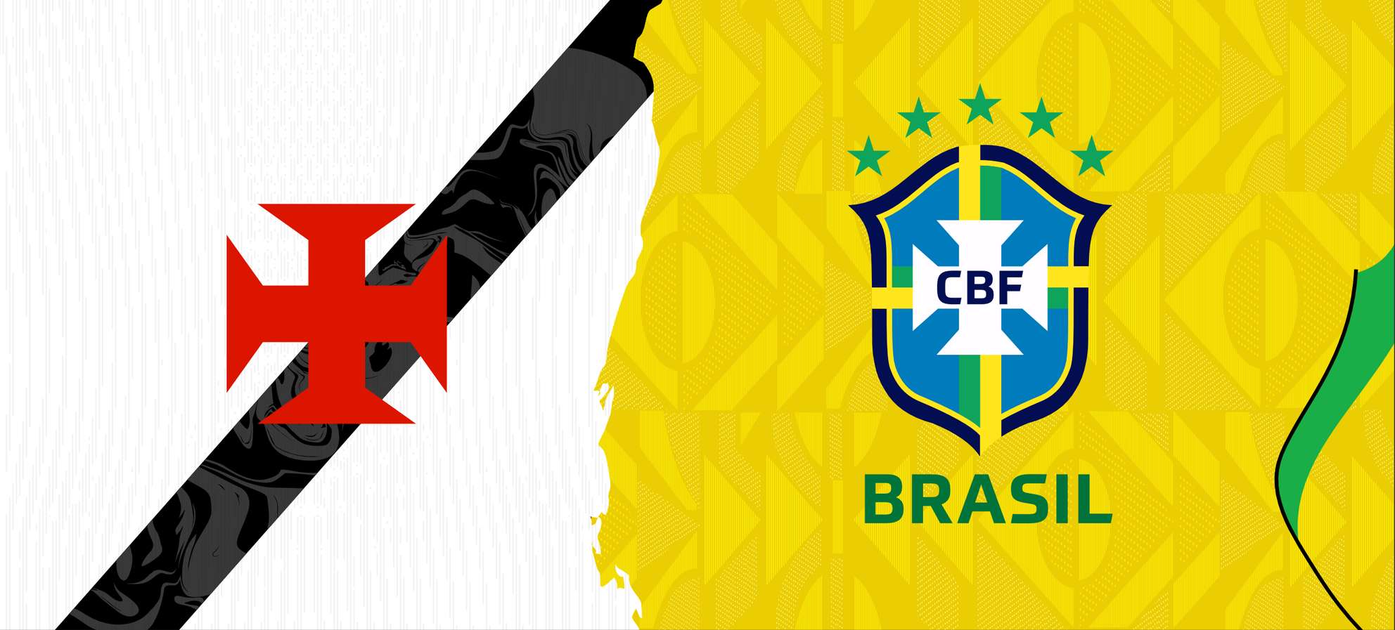 Arte Para Caneca Seleção Brasileira Amarela Mais Time Vasco