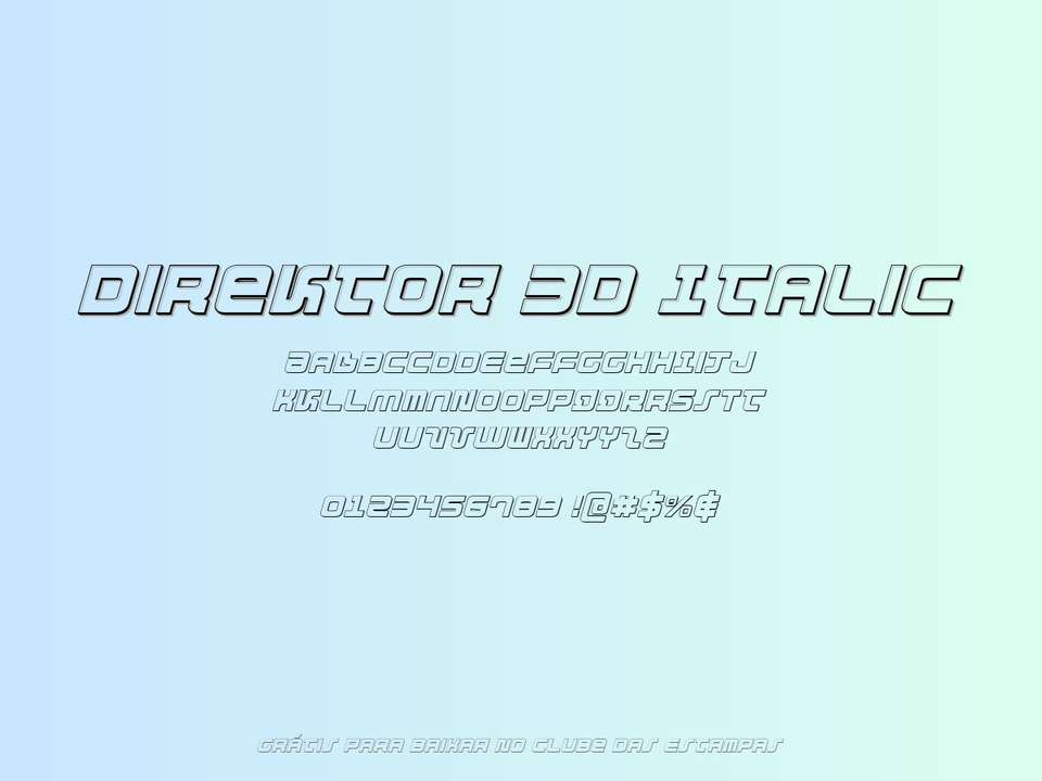 Fonte Direktor 3d Italic Grátis Para Baixar