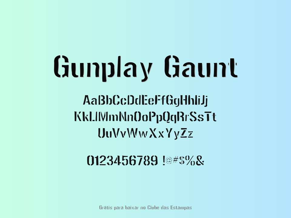 Fonte Gunplay Gaunt Grátis Para Baixar